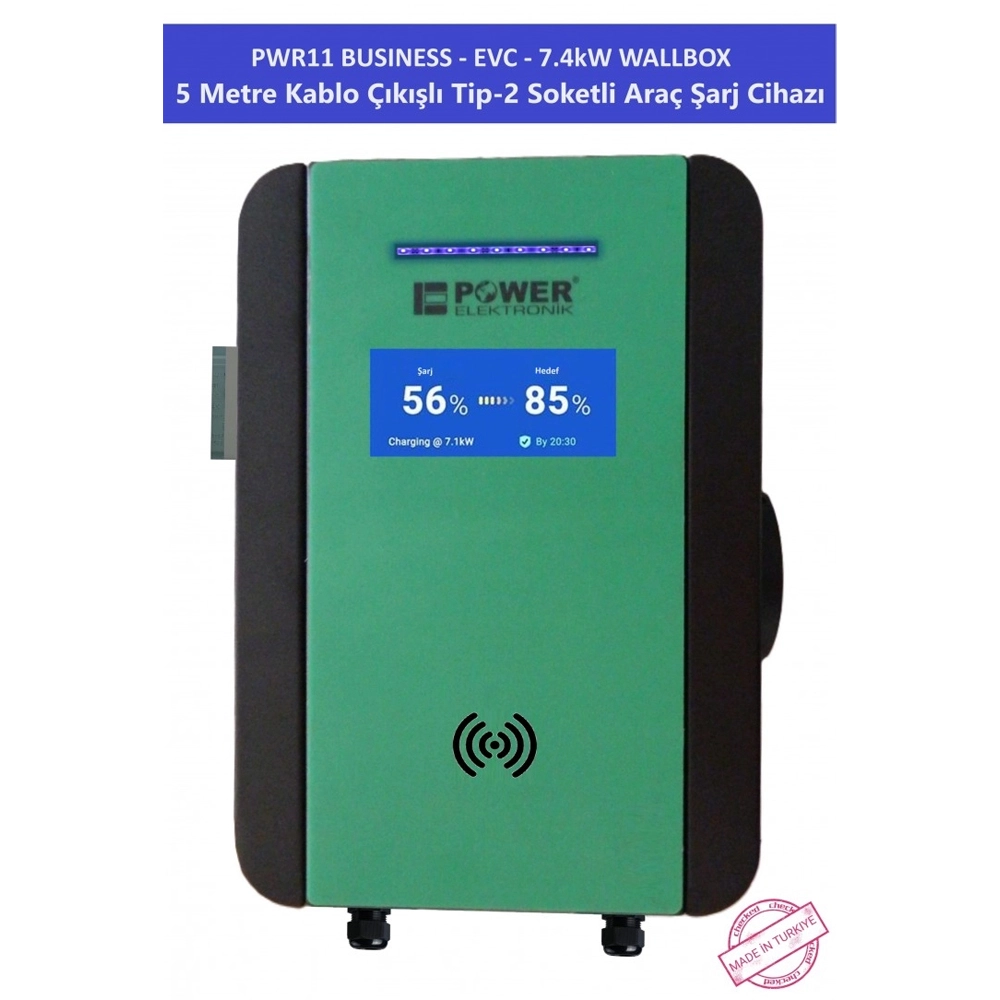 Elektrikli Araç Sarj İstasyonu PWR11 Business EVC 7.4 kW Wallbox