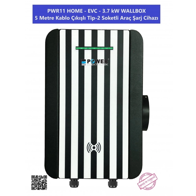 Elektrikli Araç Sarj İstasyonu PWR11 Home EVC 3.7 kW Wallbox