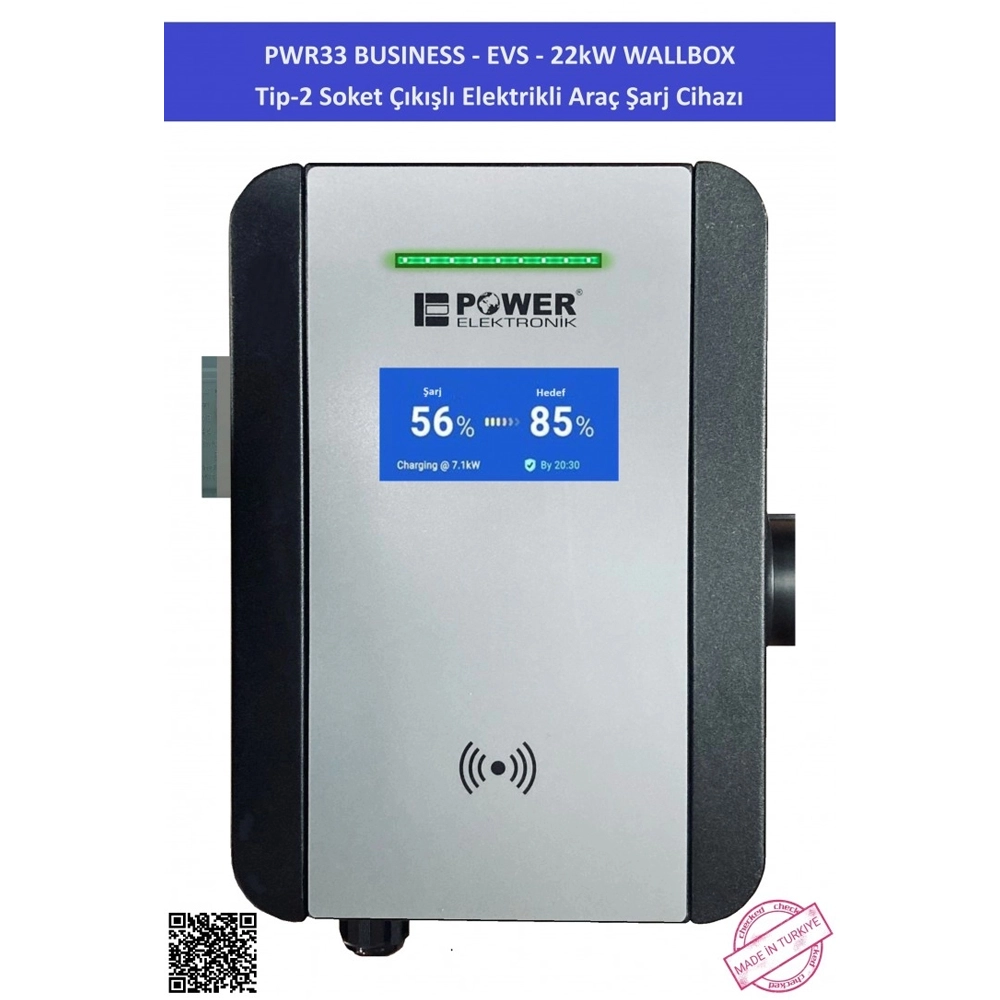 Elektrikli Araç Şarj İstasyonu PWR33 Business EVS 22 kW Wallbox