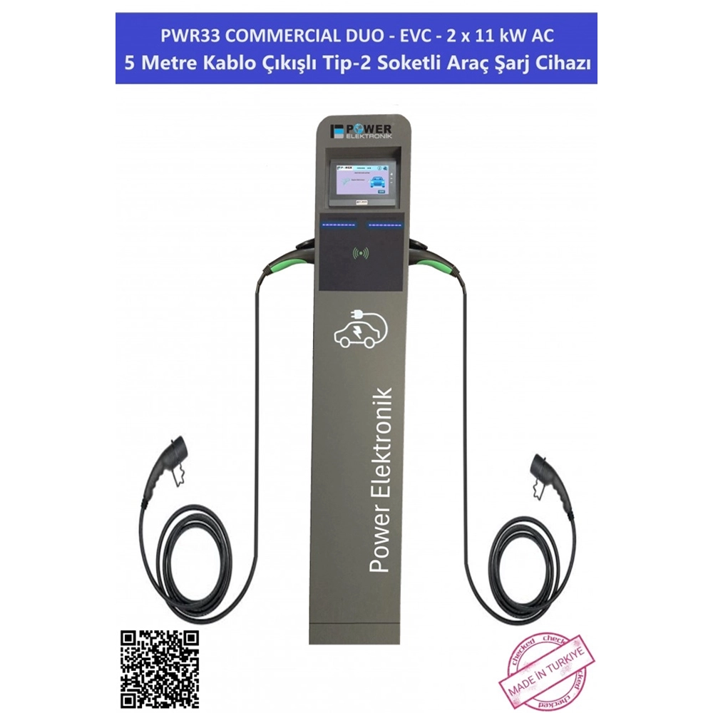 Araç Şarj İstasyonu EVC-2x11 kW PWR33 Commercial Duo
