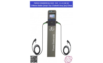 Araç Şarj İstasyonu EVC-2x11 kW PWR33 Commercial Duo