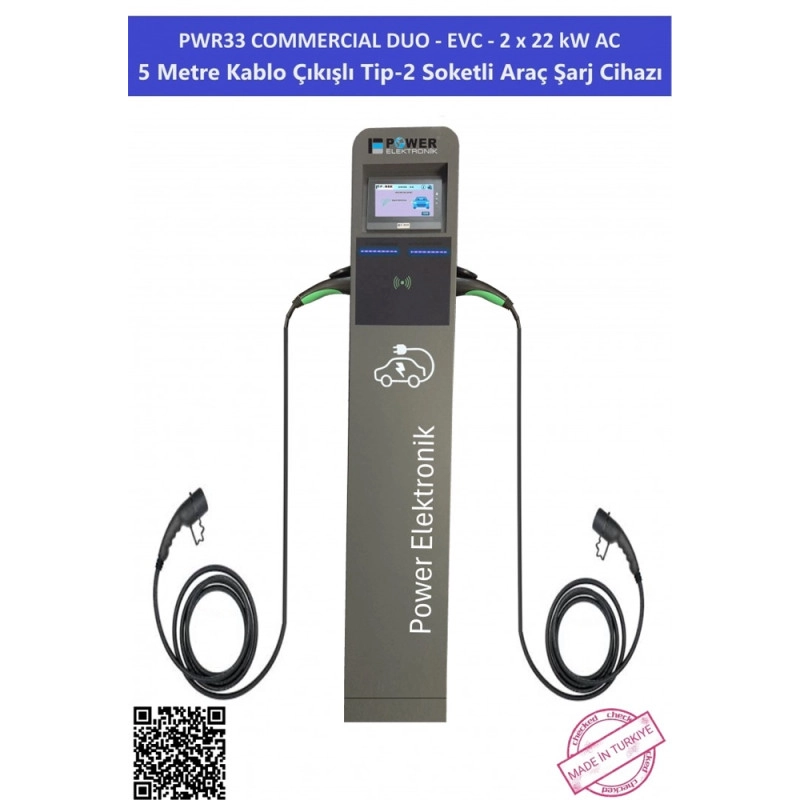 Araç Şarj İstasyonu EVC-2x11 kW PWR33 Commercial Duo