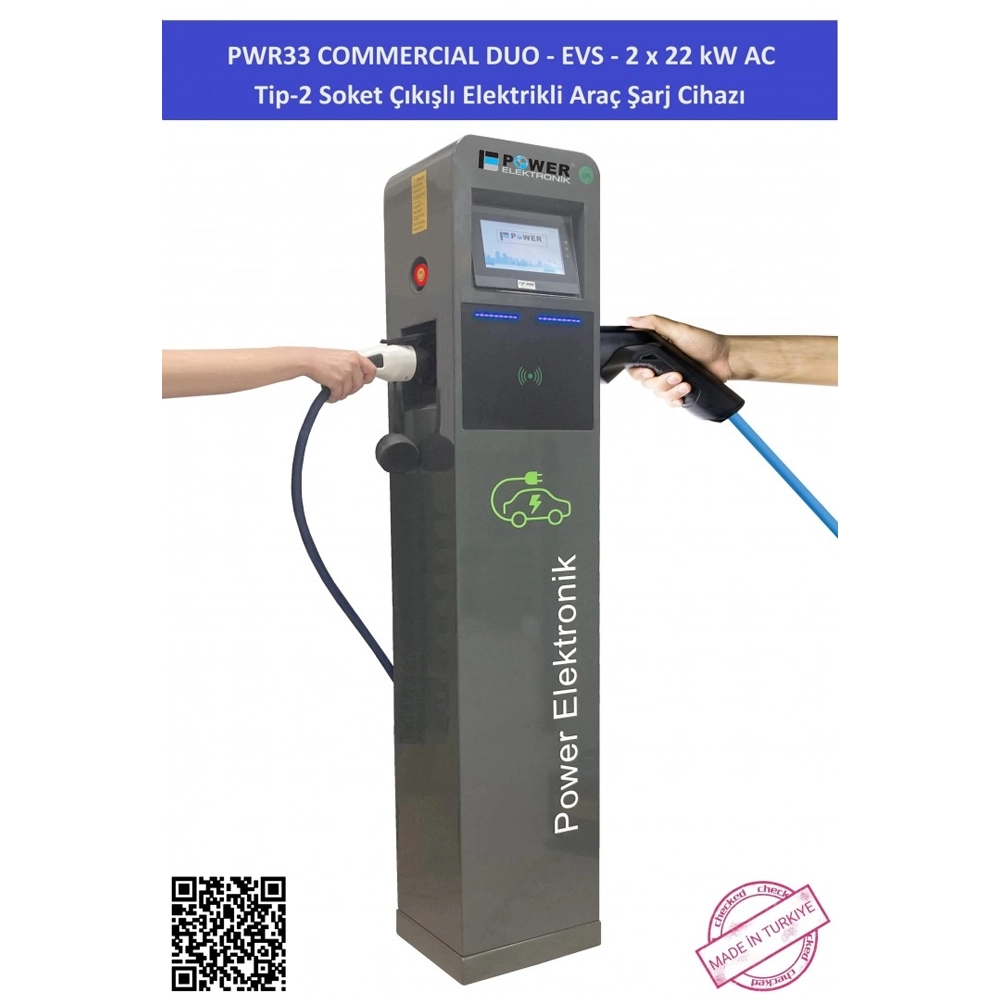 Araç Şarj İstasyonu EVS-2x22 kW PWR33 Commercial Duo